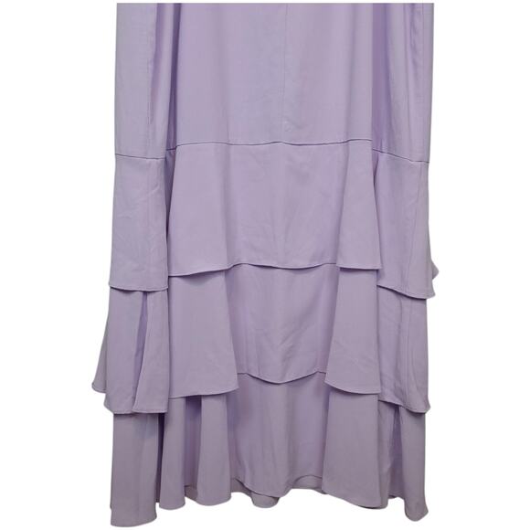NWT Lulus Lively Evenings Lavender Strappy Tiered Maxi Dress XL Fairy Flowy - Picture 5 of 15
